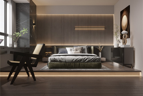 中山市盈彩美地輕奢風格三居室裝修案例