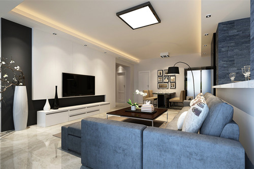 中山市麗豪花園現代簡約風格三居室裝修案例