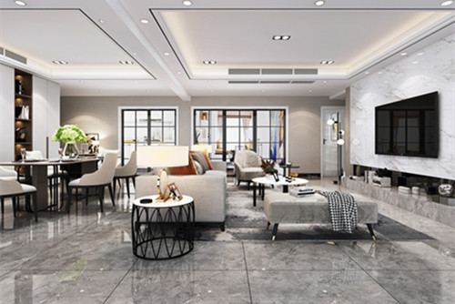 中山市越秀星匯品峰現代簡約風格四居室裝修案例