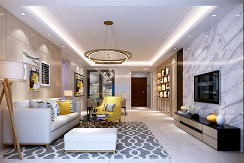 中山市雅居樂萬象郡2期現代簡約風格四居室裝修案例