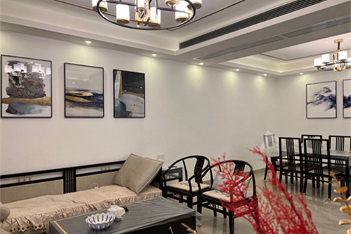 中山市奕翠園現(xiàn)代簡約風格三居室裝修案例