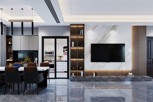 中山市澳華花園現代簡約風格四居室裝修案例