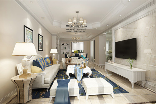 中山市保利天匯現代簡約風格三居室裝修案例