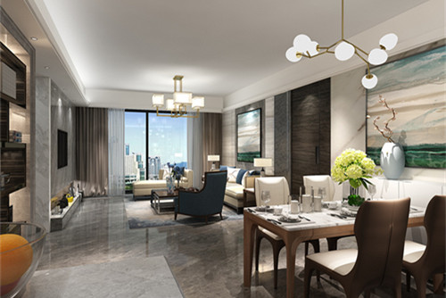 中山市雅居樂(lè)劍橋郡現(xiàn)代簡(jiǎn)約風(fēng)格三居室裝修案例