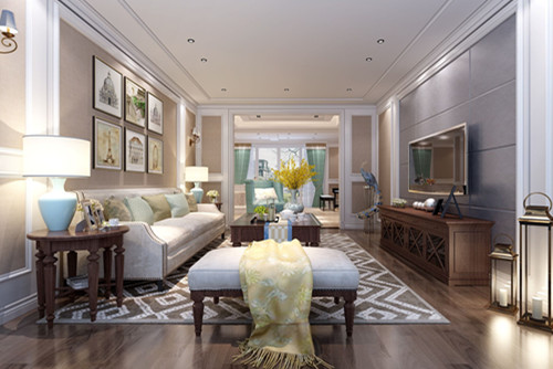 潮州市北園路8號小區新中式風格復式裝修案例