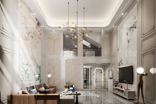 潮州市城發花園輕奢風格別墅裝修案例