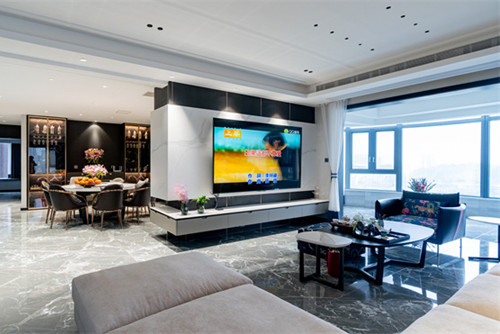 德陽市上水灣現代簡約風格四居室裝修案例