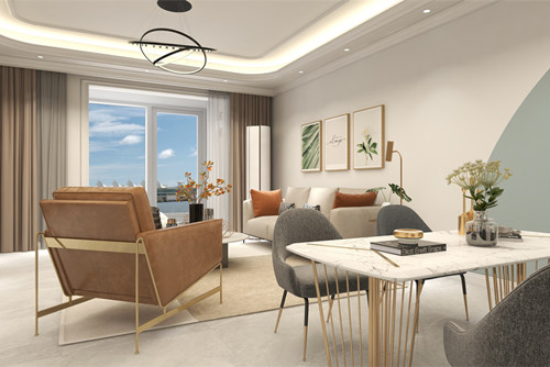 海口市南海幸福匯現(xiàn)代簡(jiǎn)約風(fēng)格三居室裝修案例