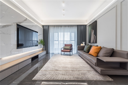 海口市帝和華庭現代簡約風格四居室裝修案例