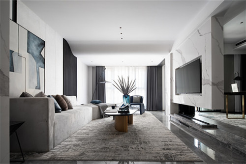 海口市濱江世紀佳城北區現代簡約風格三居室裝修案例