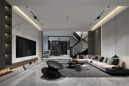 海口市南國威尼斯城現代簡約風格別墅裝修案例